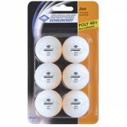 Мячики для н/тенниса DONIC JADE 40+, 6 штук, белый (618371S)